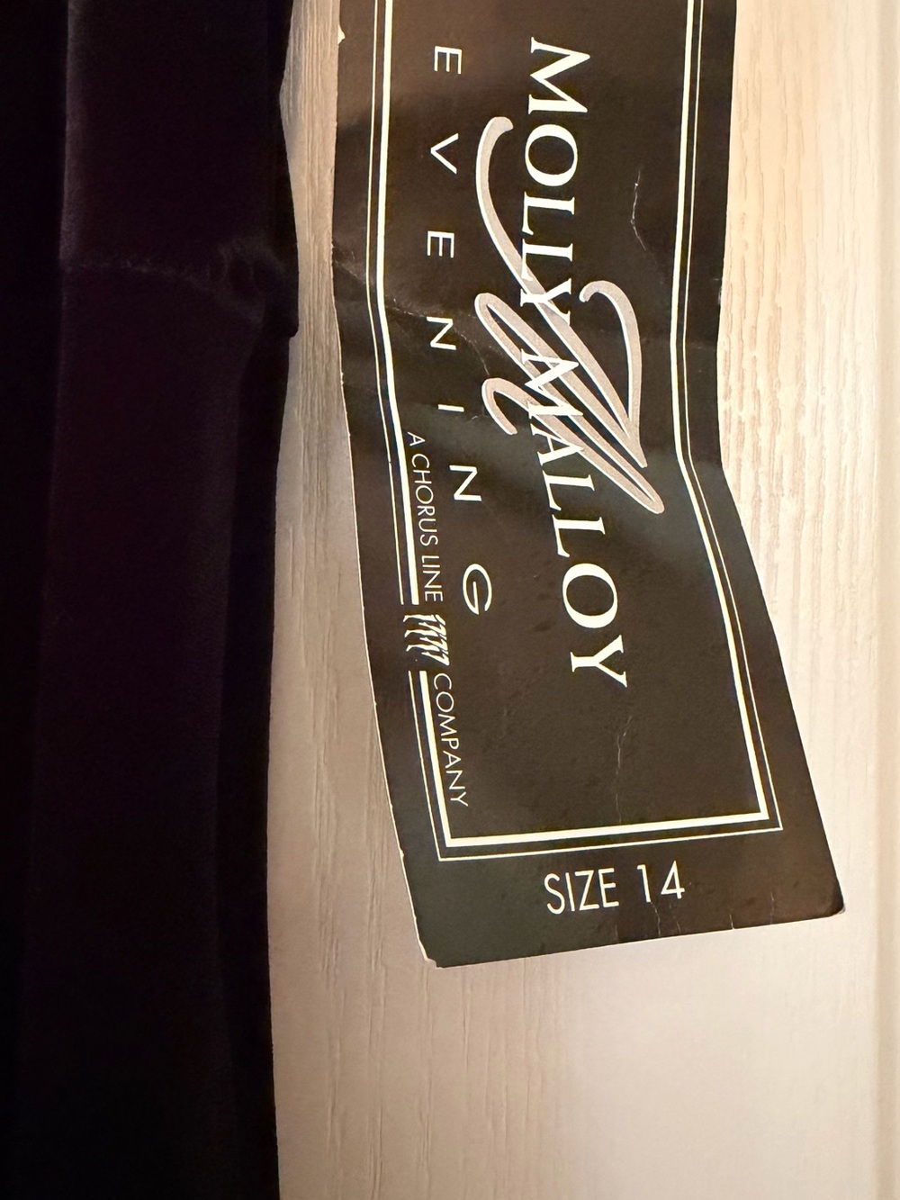 Molly Malloy Black Velvet Dress Butterfly Accent NWT - Picture 6 of 13
